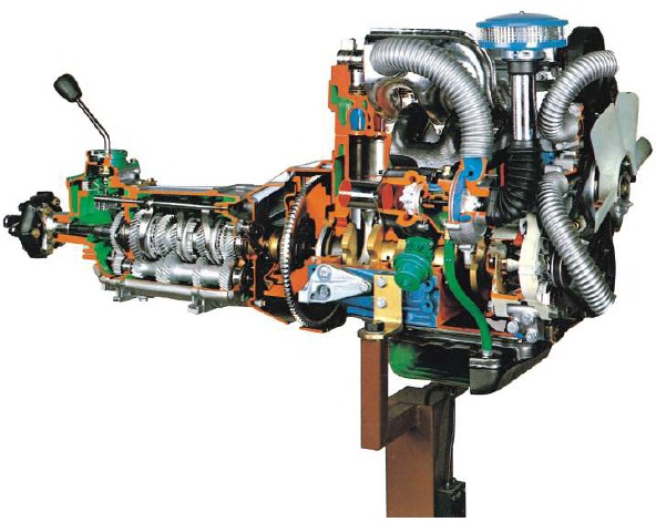 matériel pédagogique : Système didactique en coupe de moteur turbo diesel (auto et camion léger) fiat