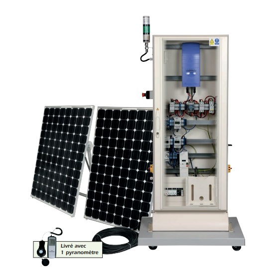 mat&eacute;riel p&eacute;dagogique : Centrale solaire didactique avec restitution sur le réseau