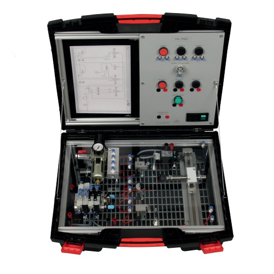 matériel pédagogique : Valise didactique d'initiation aux systèmes pneumatiques